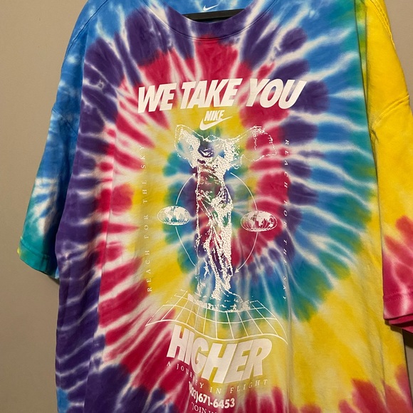 Nike We Take You Higher Winged Victory Tie Dye Tee